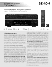 Denon DVD-5910CI Literature/Product Sheet