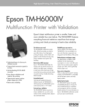 Epson TM-H6000IV with Validation Product Data Sheet