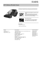 AEG AG71A Specification Sheet