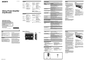 Sony XM-GTX1821 Operating instructions