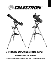 Celestron AstroMaster 70EQ Telescope AstroMaster  70EQ, 76EQ and 114 EQ Manual (German)
