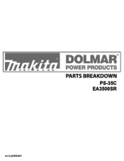 Makita EA3500SRDB EA3500SR PS-35C Parts Breakdown