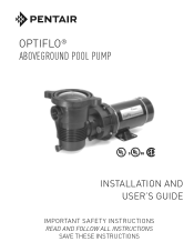 Pentair Sta-Rite OptiFlo Pumps OptiFlo Owners Manual - English Spanish French