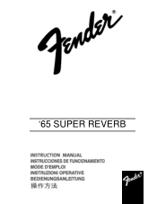 Fender 65 Super Reverb Owners Manual