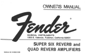 Fender Quad Reverb Owner Manual