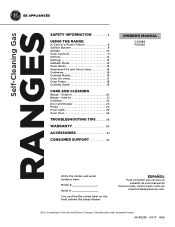 GE PGS930BELTS Use and Care Manual