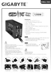 Gigabyte ODIN Pro 1200W User Manual