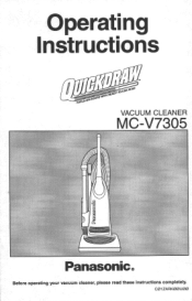 Panasonic MCV7305 MCV7305 User Guide