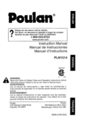 Poulan PLN1514 User Manual