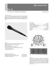 Sennheiser MD 46 Product Sheet