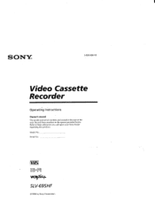 Sony SLV-695HF Primary User Manual