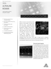 Behringer MS8000 Product Information Document