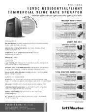 LiftMaster RSL12UL RSL12UL Product Guide