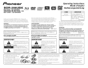Pioneer BDR-2206 Installation Manual