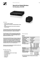 Sennheiser SL DW Boundary 114 5361A Product specification SL Boundary Set DW