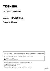 Toshiba IK-WR01A Operation Manual