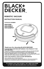 Black & Decker HRV425BLP Instruction Manual