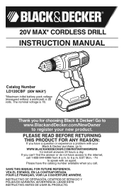 Black & Decker LD120CBF Type 1 Manual - ld120
