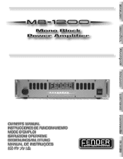 Fender MB-1200 Owner Manual