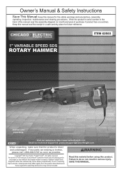 Harbor Freight Tools 62503 User Manual