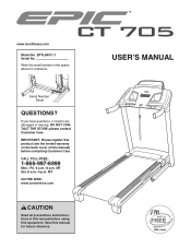 Epic Fitness 705treadmill English Manual