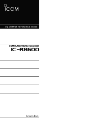 Icom IC-R8600 I/q Output Reference Guide