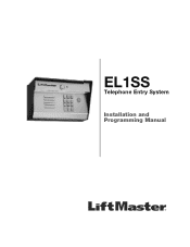 LiftMaster EL1SS EL1SS Installation and Programming Manual