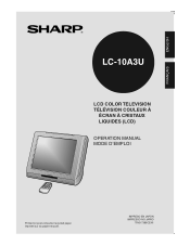 Sharp LC-10A3U LC10A3U Operation Manual