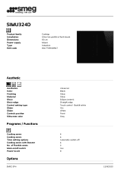 Smeg SIMU324D Product sheet