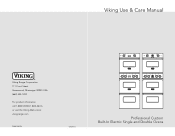 Viking VESO1302SS Use and Care Manual