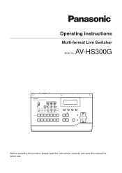 Panasonic AVHS300G AVHS300G User Guide