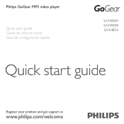 Philips SA3VBE04K Quick start guide