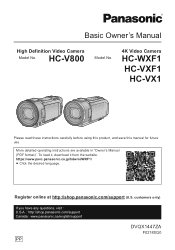 Panasonic HC-WXF1K Advanced Spanish Operating Manual