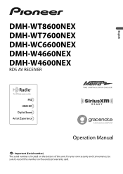 Pioneer DMH-WT8600NEX Owners Manual