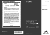 Sony D-NF420 Operating Instructions