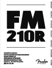 Fender FM 210R Owners Manual