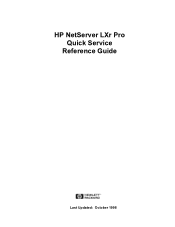 HP D7171A HP Netserver LXr Pro Quick Service Guide