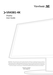 ViewSonic VX4381-4K User Guide