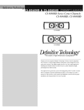 Definitive Technology CS-8060HD CS8060HD/CS8080HD Manual