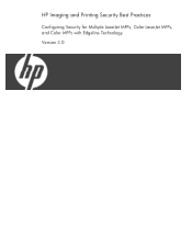 HP 8050 HP LaserJet MPF Products - Configuring Security for Multiple MFP Products