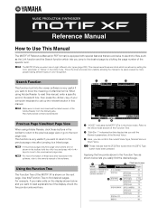 Yamaha XF6 MOTIF XF6/7/8 Reference Manual