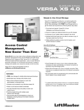 LiftMaster EL2000SS VERSA Sell Sheet Manual