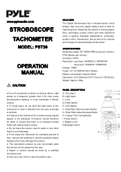 Pyle PST30 Operation Manual