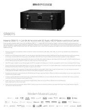 Marantz SR8015 Product Information Sheet
