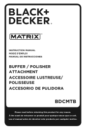 Black & Decker BDCMTBFF Instruction Manual