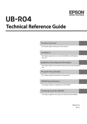 Epson TM-T88IV Restick UB-R04 Technical Reference Guide