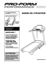 ProForm Performance 1050 Treadmill French Manual