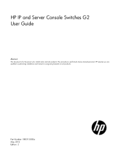 HP KVM CAT5 1x1x16 HP IP and Server Console Switches G2 User Guide