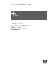 HP C7791H HP Designjet 30/90/130 Printing Guide [HP Driver] - Calibrate my printer [Mac OS X]
