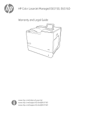 HP Color LaserJet Managed E65160 Warranty and Legal Guide